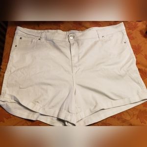 Vintage 90s Celebrity Pink Off White Jean Shorts size 22 *Final Price*